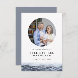 JOEL-minialistiskt havs-Vatten-begravningskort Kort