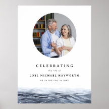 JOEL Minimalistisk Havsfoto Begravningshälsning