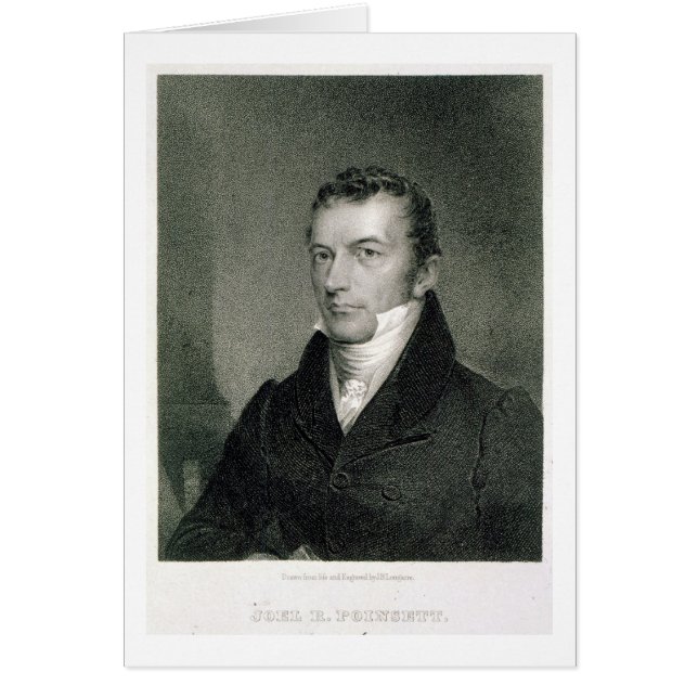 Joel Roberts Poinsett (gravyr) Hälsningskort (Framsidan)