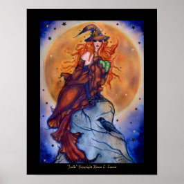 Joelle Halloween-pookyhäxkort av Renee Poster