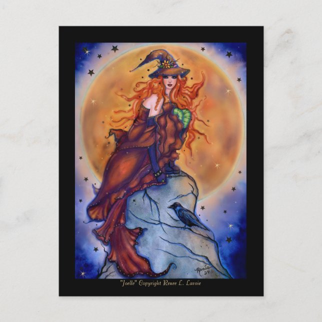 Joelle Halloween-pookyhäxkort av Renee Vykort (Framsida)