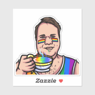JoeMLyman Rainbow Mugg Klistermärken