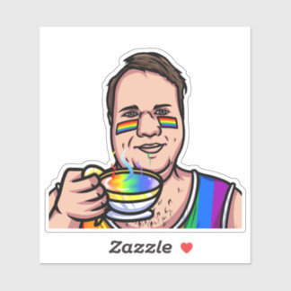 JoeMLyman Rainbow Mugg Klistermärken