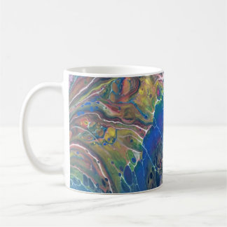 Joe's Abstrakt Art - Blue Butterfly - Kaffe koppar