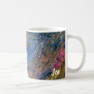Joe's Abstrakt Art - Blue Rush - Kaffe koppar