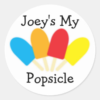 Joey är min popsicle Sticker Runt Klistermärke