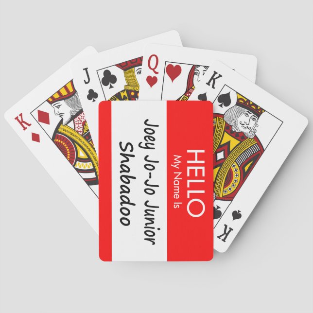 "Joey Jo-Jo Junior Shabadoo" spelkort (Baksidan)