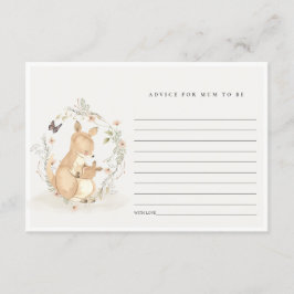Joey Kangaroo Blommigt Advice for Morsa Baby Showe Tilläggskort