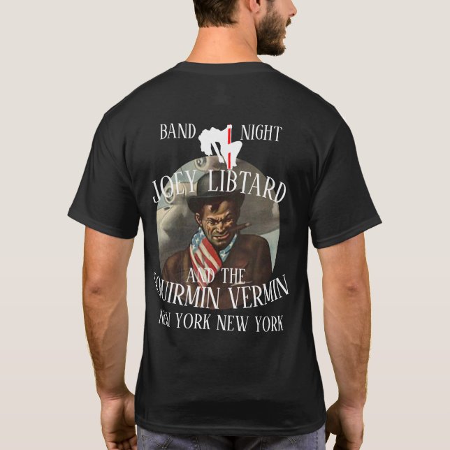 JOEY LIBTARD & THE SQUIRMIN VERMIN NEW YORK CITY T SHIRT (Baksida)