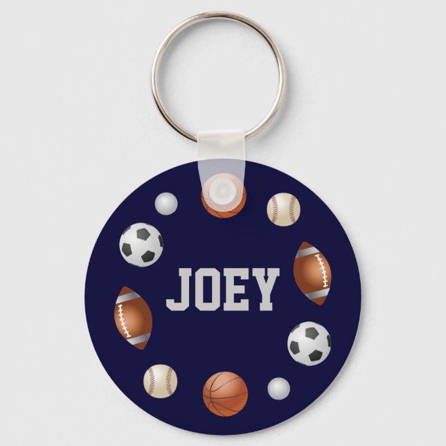 Joey World of Sports Nyckelring - Blue (Framsida)