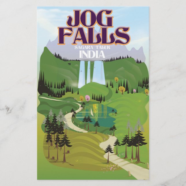 Jog Falls,Jog Falls,Sagara taluk of Karnataka Brevpapper (Framsida)