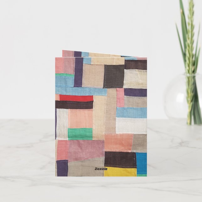 Jogakbo, snörpvadsduk av Mosi (Ramie) Inbjudan (Baksida)