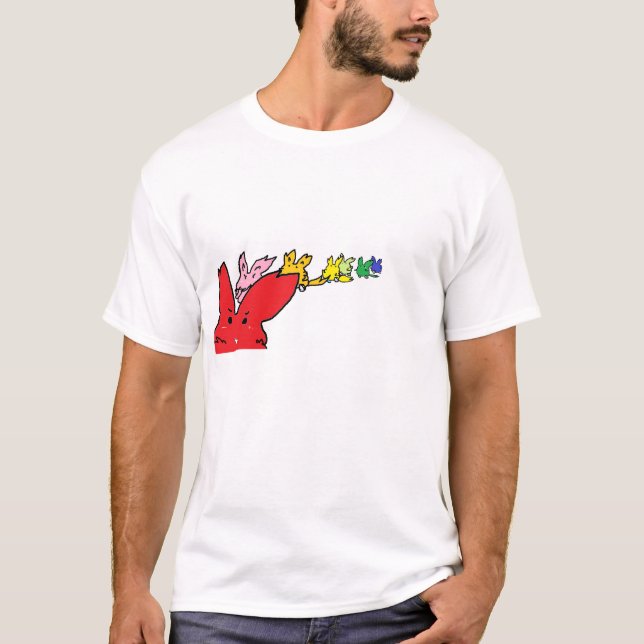 Jogga för springkaniner tee shirt (Framsida)
