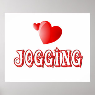 Jogga hjärtor poster