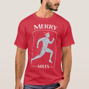 Joggande Joggare Running Santa Hat-julsäsong T Shirt