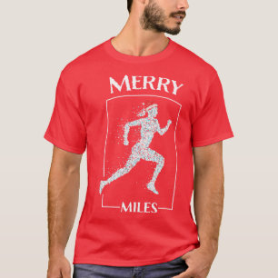 Joggande Joggare Running Santa Hat-julsäsong T Shirt