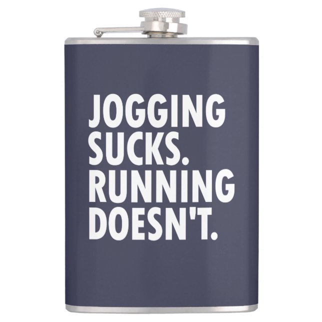 Joggande Sucks. Det går inte. Fickplunta (Framsidan)