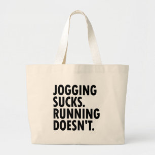 Joggande Sucks. Det går inte. Jumbo Tygkasse