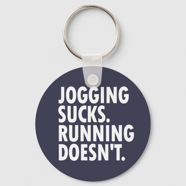 Joggande Sucks. Det går inte. Nyckelring (Framsida)