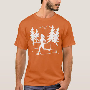 Joggare av honkön springa cross country gåva av S T Shirt