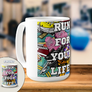 Joggare för fet popup-Springer Kaffemugg