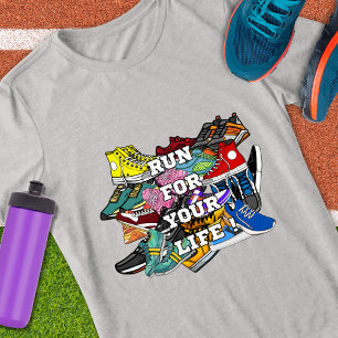 Joggare för fet popup-Springer T Shirt
