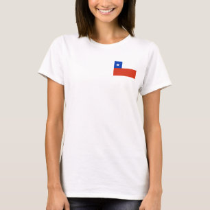Joggare för kvinnor i Ull Zip med flagga av Chile Tee Shirt