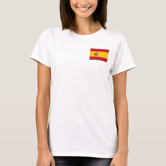 Joggarn Ull för kvinnor med flagga i Spanien Tee Shirt (Framsida)