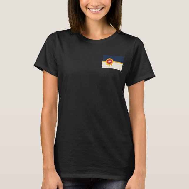 Joggarn Ull Zip, flagga Tulsa City T Shirt (Framsida)