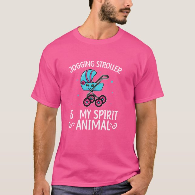 Jogger Barnvagn Baby Running Buggy Workout Cardio T Shirt (Framsida)