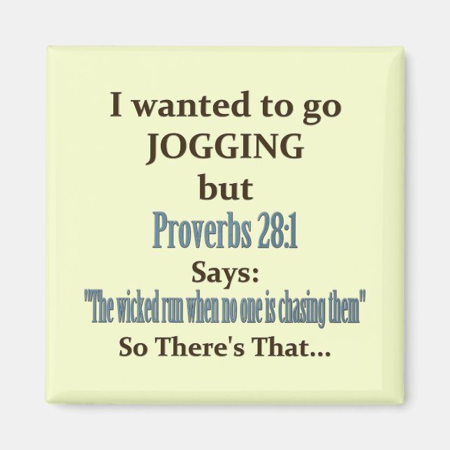 Jogger Humor Magnet (Framsidan)