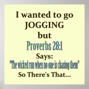 Jogger Humor Poster