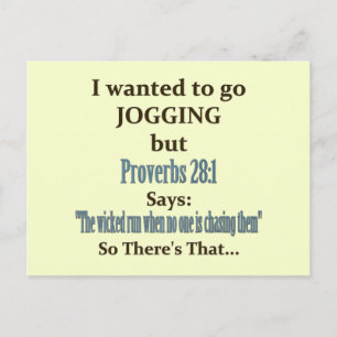 Jogger Humor Vykort