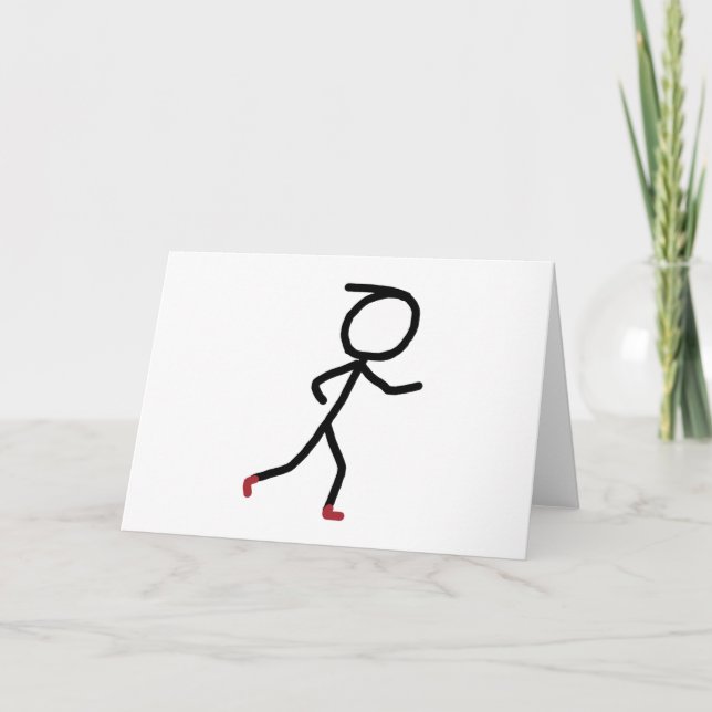 Jogger Stickman Kort (Framsida)