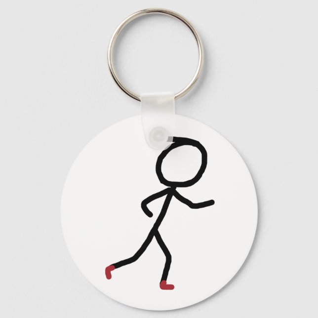 Jogger Stickman Nyckelring (Framsida)