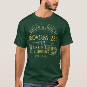 Jogger Workout Bible Verse Fitness Gym Christian T Shirt