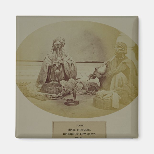 Jogis eller Snake Charmers, Low Caste Caste Hindus Magnet (Framsidan)