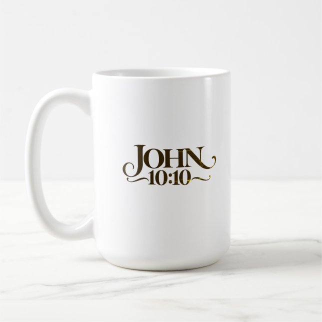 Joh 10:10 kaffemugg (Vänster)