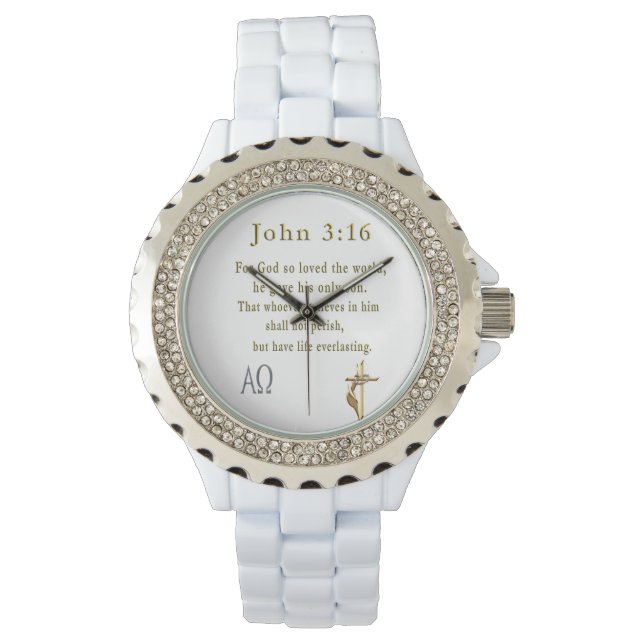 Joh 3:16 armbandsur (Framsida)