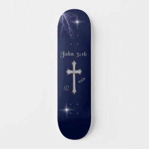Joh 3:16 Bibelvers Mini Skateboard Bräda 18,5 Cm