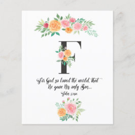 Joh 3:16, Bokstav F, Akvarellskriptkort