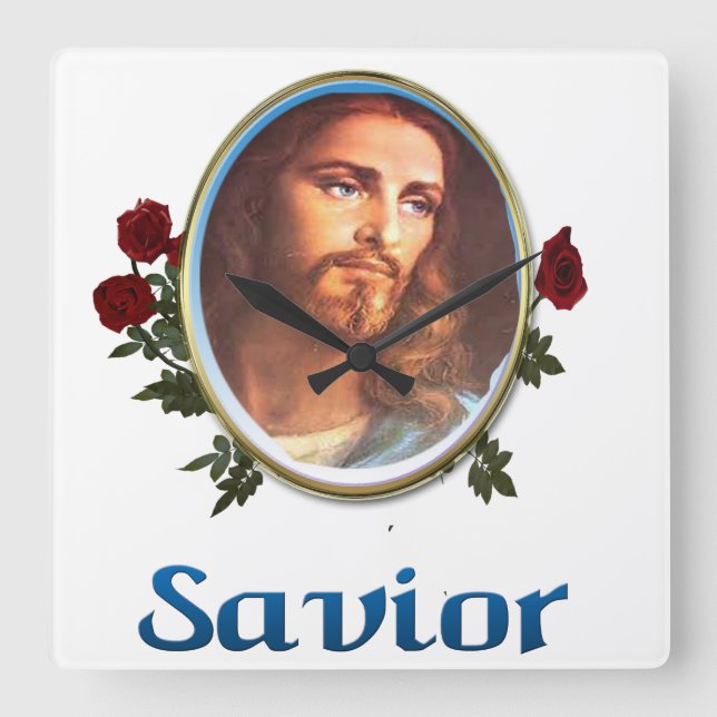 Joh 3:16 fyrkantig klocka (Framsida)
