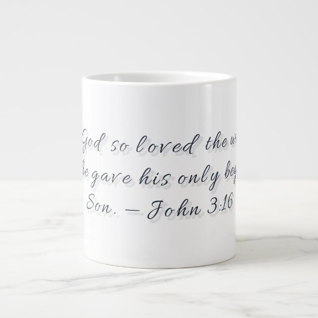 Joh 3:16, Presentmugg Jumbo Mugg (Framsidan)