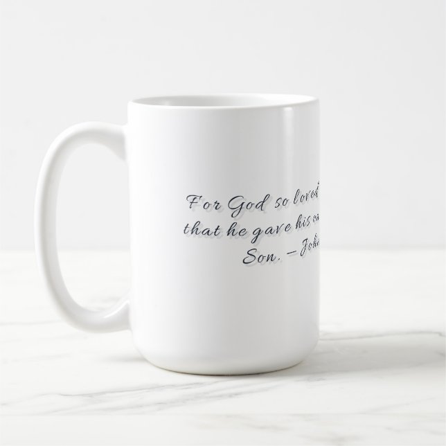 Joh 3:16, presentmugg kaffemugg (Vänster)