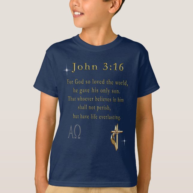 Joh 3:16 t shirt (Framsida)