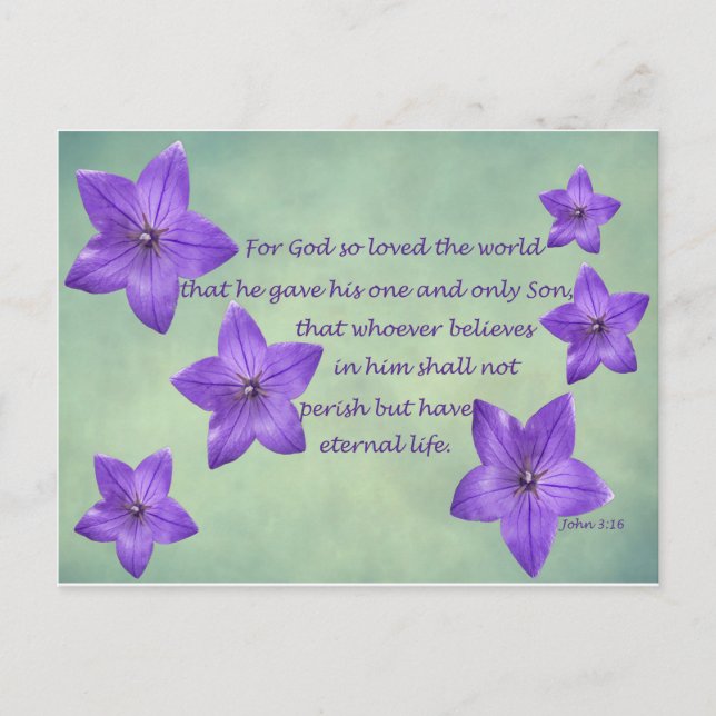Joh 3:16 vykort (Framsida)