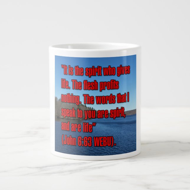 Joh 6:63 WEBU Mug Jumbo Mugg (Framsidan)