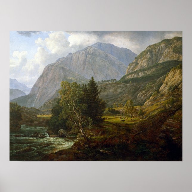 Johan Christian Dahl View of Fortundalen Poster (Framsidan)