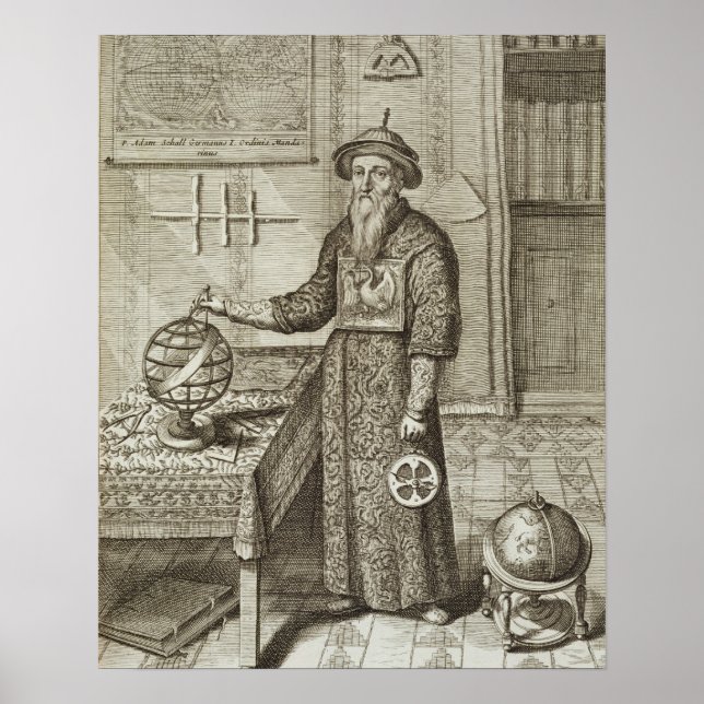 Johann Adam Schall von Bell (1591-1666) från "Chin Poster (Framsidan)