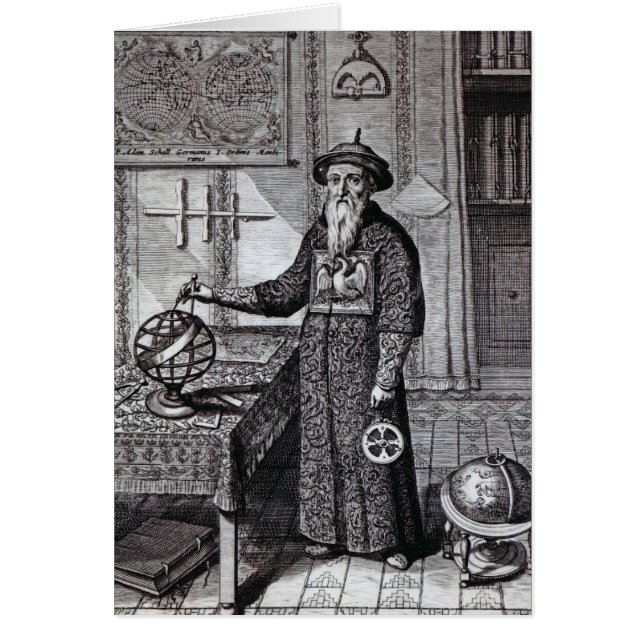 Johann Adam Schall von Sätta en klocka på Hälsningskort (Framsidan)